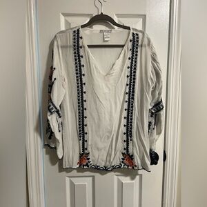 Beautiful Detailed Stitch Work Tunic Beach Cover Up